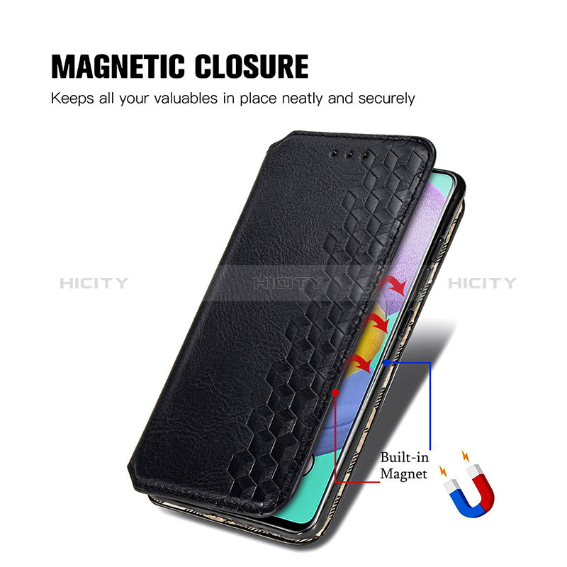 Funda de Cuero Cartera con Soporte Carcasa S01D para Samsung Galaxy A71 4G A715