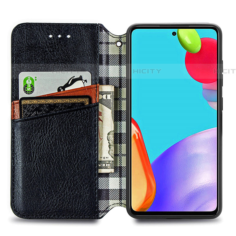 Funda de Cuero Cartera con Soporte Carcasa S01D para Samsung Galaxy A72 4G