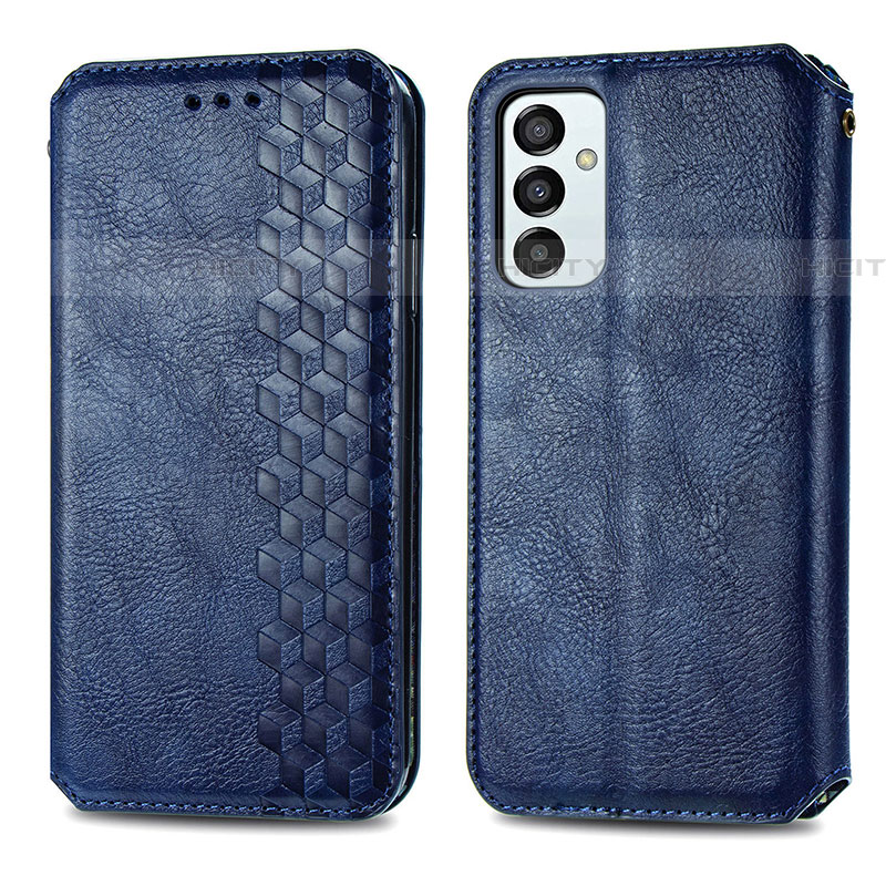 Funda de Cuero Cartera con Soporte Carcasa S01D para Samsung Galaxy F23 5G Azul