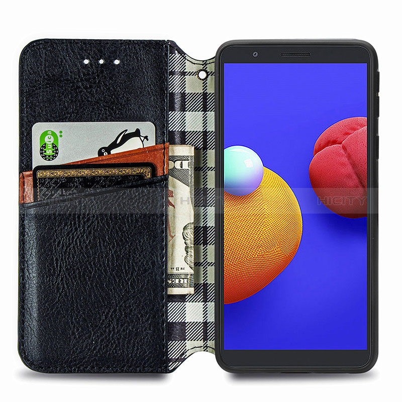 Funda de Cuero Cartera con Soporte Carcasa S01D para Samsung Galaxy M01 Core