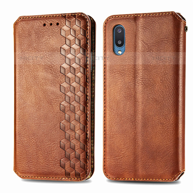 Funda de Cuero Cartera con Soporte Carcasa S01D para Samsung Galaxy M02