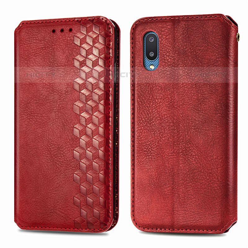 Funda de Cuero Cartera con Soporte Carcasa S01D para Samsung Galaxy M02