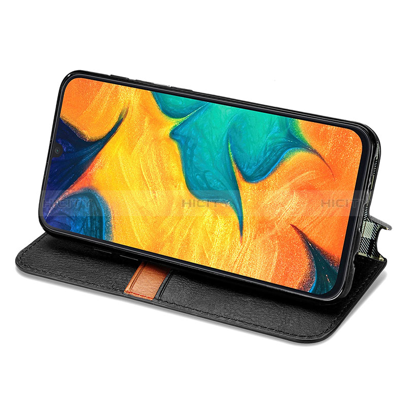 Funda de Cuero Cartera con Soporte Carcasa S01D para Samsung Galaxy M10S