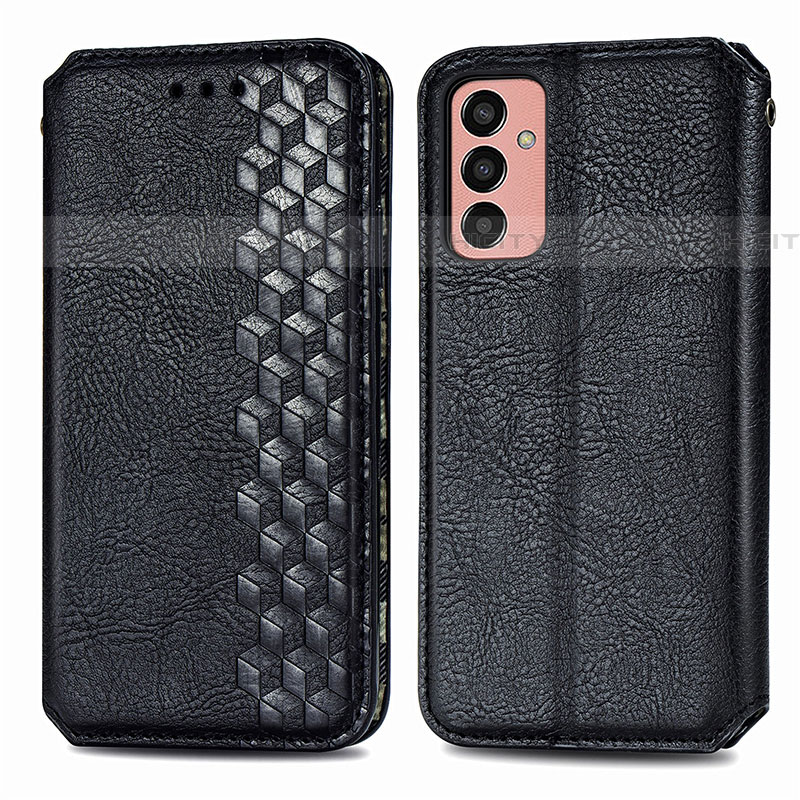 Funda de Cuero Cartera con Soporte Carcasa S01D para Samsung Galaxy M13 4G Negro