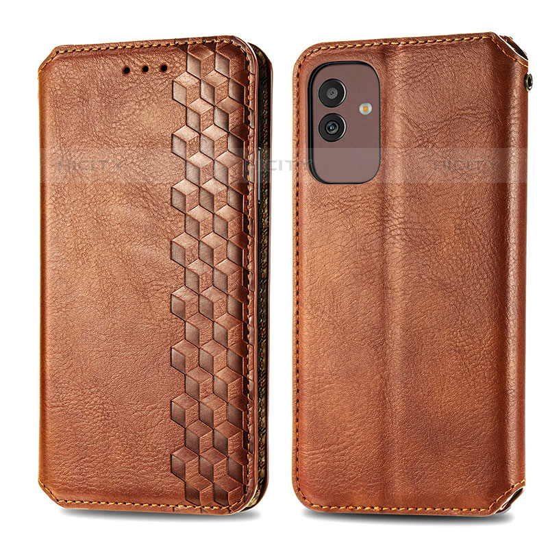 Funda de Cuero Cartera con Soporte Carcasa S01D para Samsung Galaxy M13 5G Marron