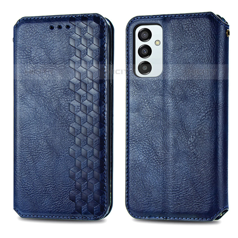 Funda de Cuero Cartera con Soporte Carcasa S01D para Samsung Galaxy M23 5G Azul