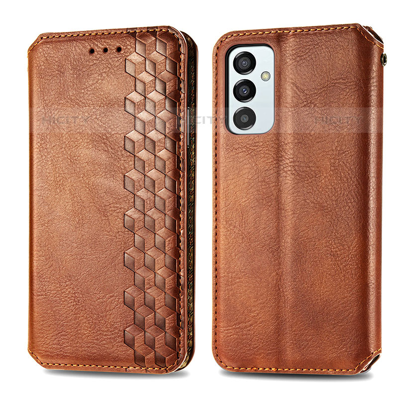 Funda de Cuero Cartera con Soporte Carcasa S01D para Samsung Galaxy M23 5G Marron