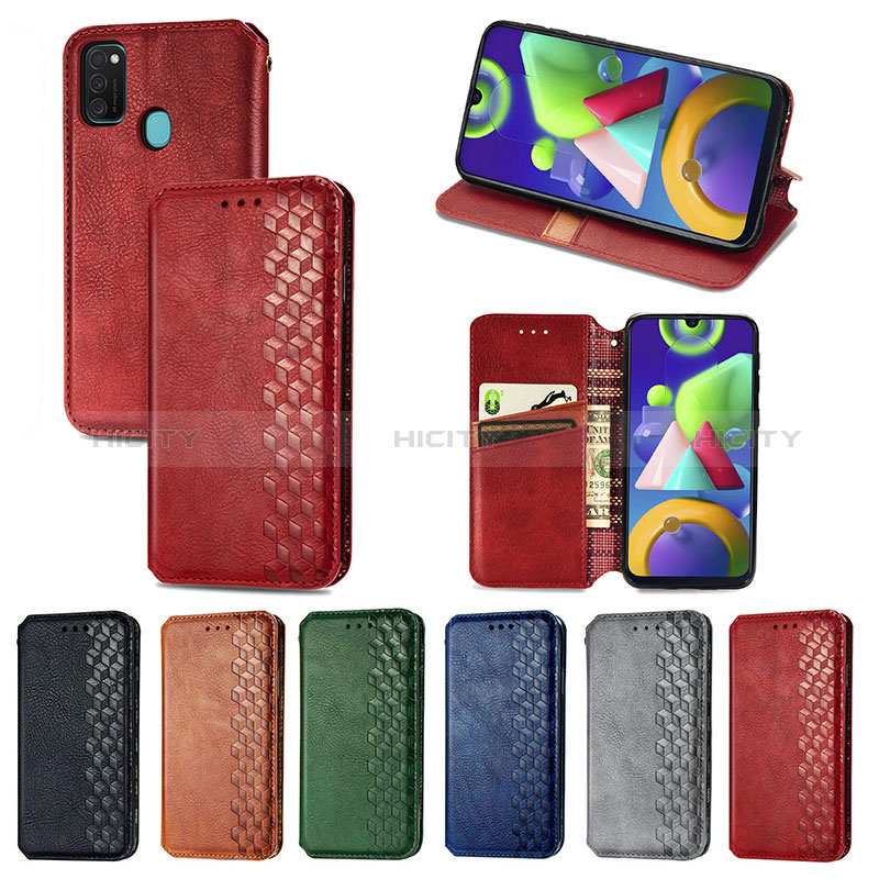 Funda de Cuero Cartera con Soporte Carcasa S01D para Samsung Galaxy M30s