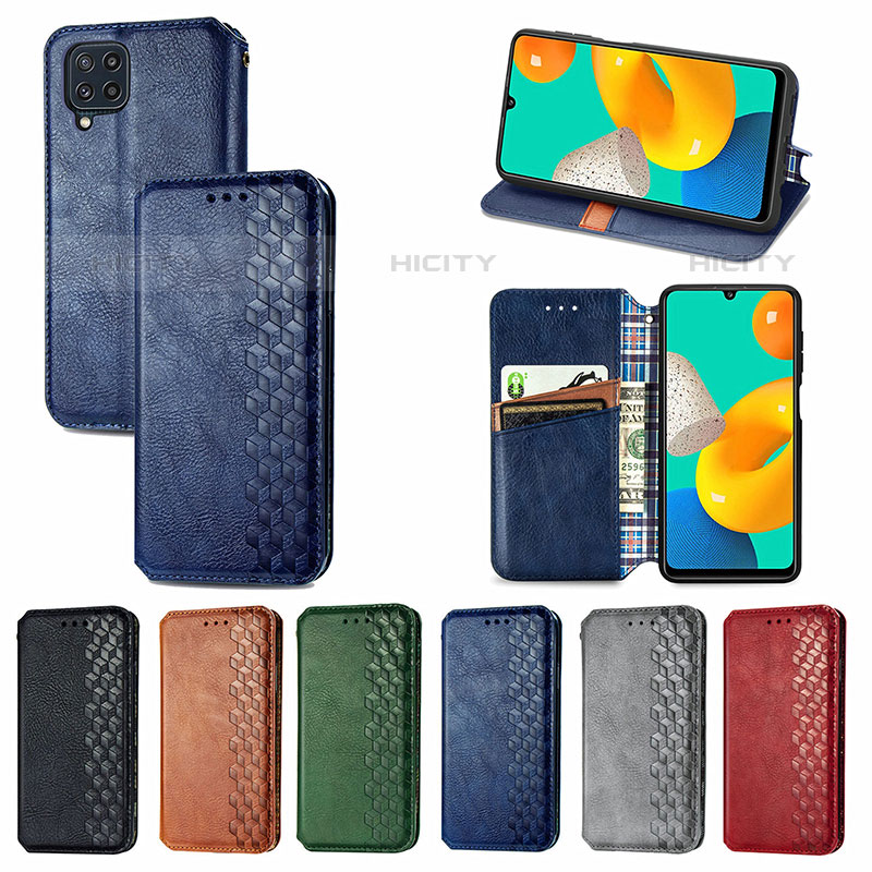 Funda de Cuero Cartera con Soporte Carcasa S01D para Samsung Galaxy M32 4G