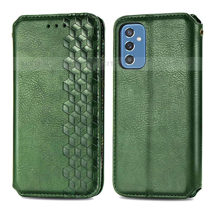 Funda de Cuero Cartera con Soporte Carcasa S01D para Samsung Galaxy M52 5G Verde