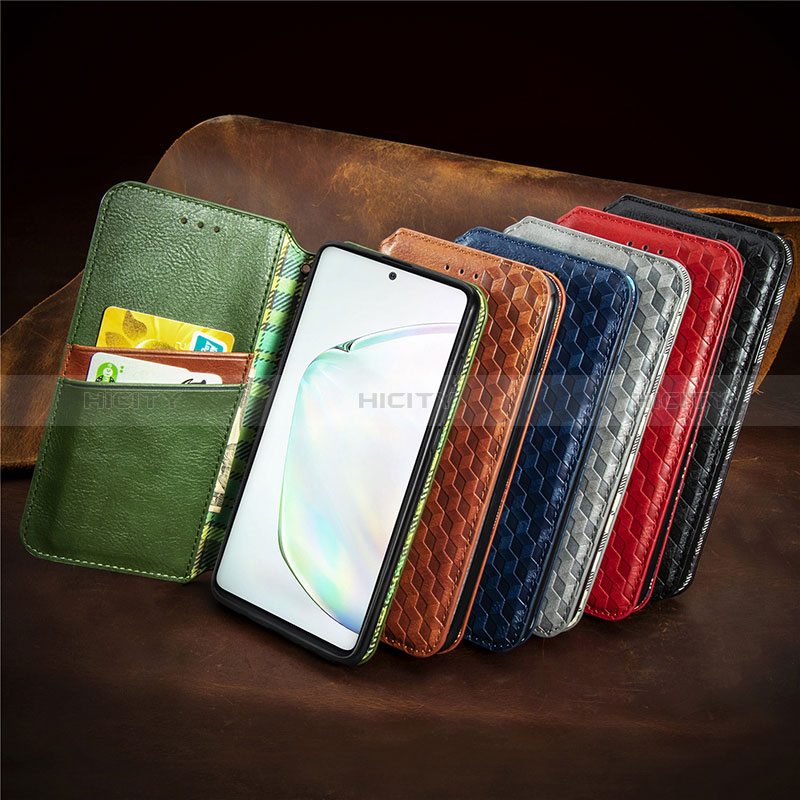 Funda de Cuero Cartera con Soporte Carcasa S01D para Samsung Galaxy M60s