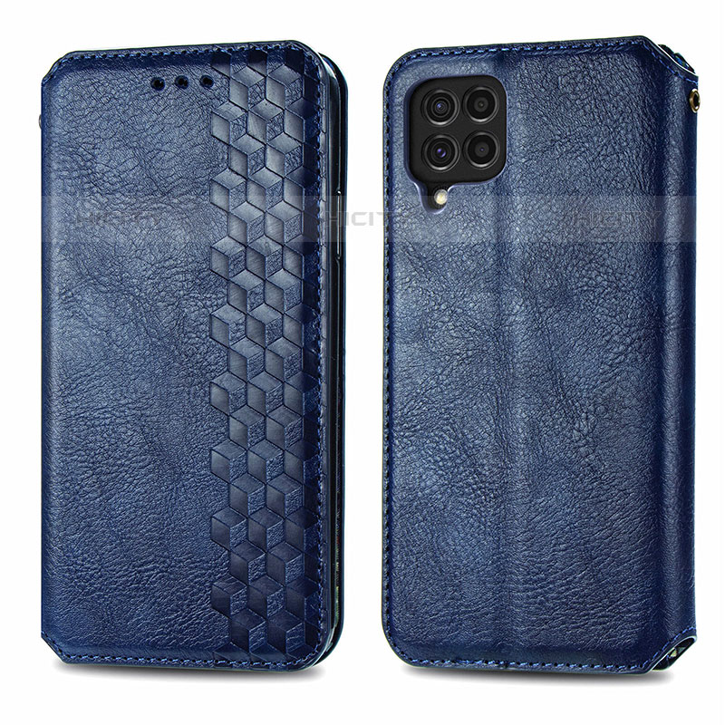 Funda de Cuero Cartera con Soporte Carcasa S01D para Samsung Galaxy M62 4G Azul