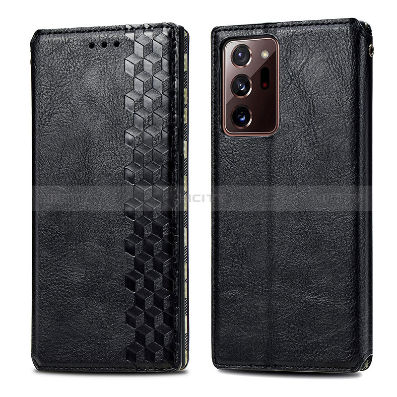 Funda de Cuero Cartera con Soporte Carcasa S01D para Samsung Galaxy Note 20 Ultra 5G Negro