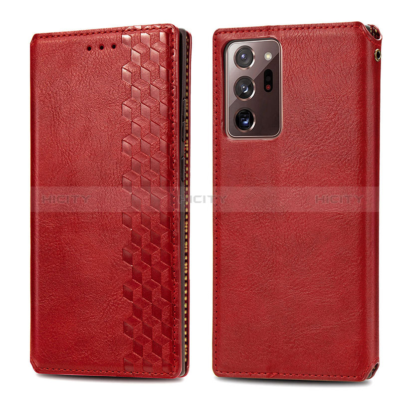 Funda de Cuero Cartera con Soporte Carcasa S01D para Samsung Galaxy Note 20 Ultra 5G Rojo