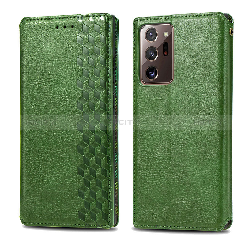 Funda de Cuero Cartera con Soporte Carcasa S01D para Samsung Galaxy Note 20 Ultra 5G Verde