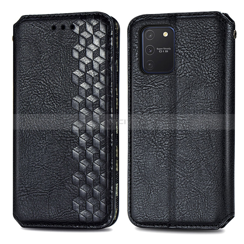 Funda de Cuero Cartera con Soporte Carcasa S01D para Samsung Galaxy S10 Lite Negro