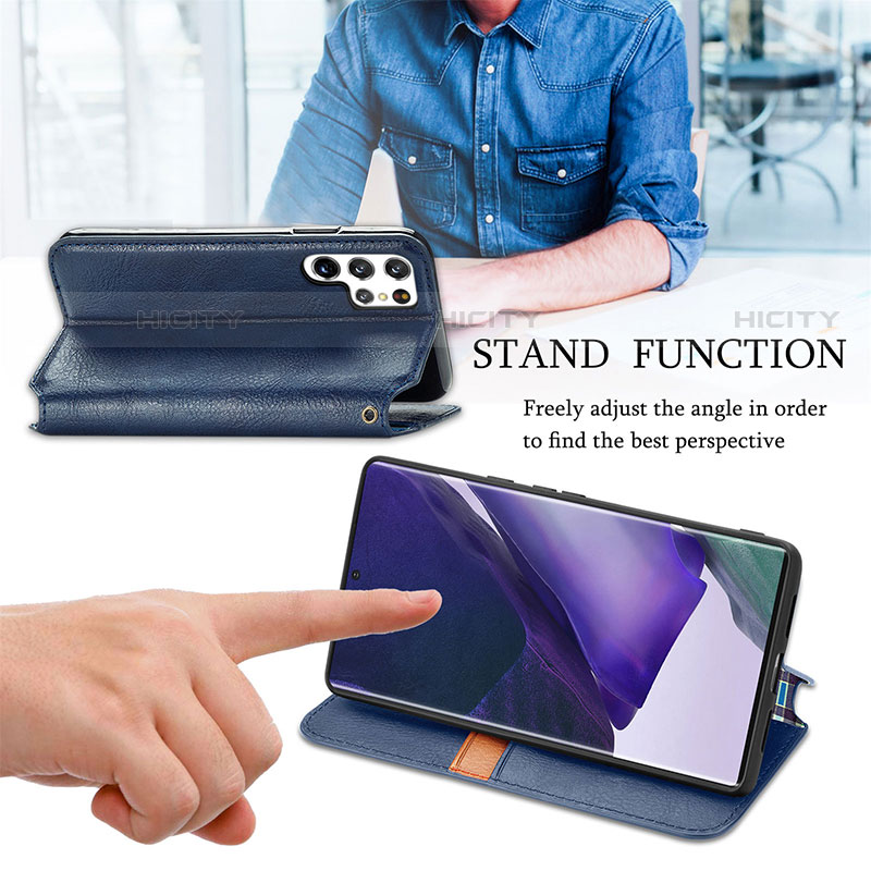 Funda de Cuero Cartera con Soporte Carcasa S01D para Samsung Galaxy S21 Ultra 5G