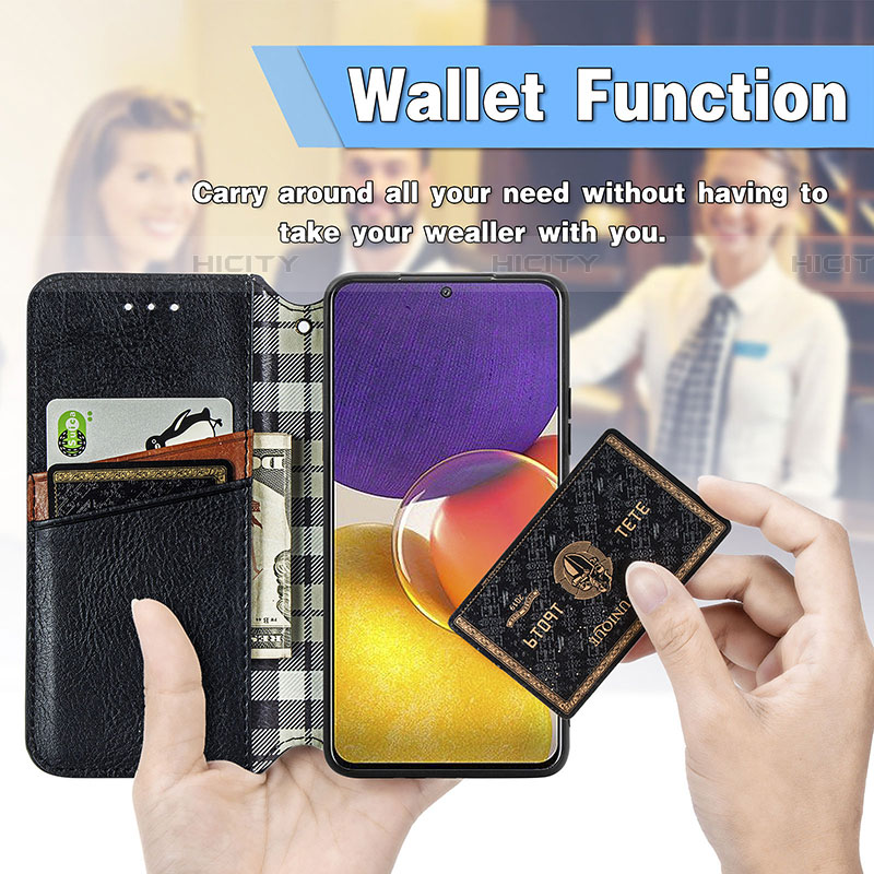 Funda de Cuero Cartera con Soporte Carcasa S01D para Samsung Galaxy S23 FE 5G