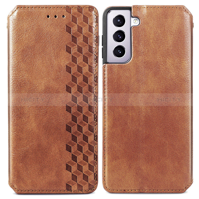 Funda de Cuero Cartera con Soporte Carcasa S01D para Samsung Galaxy S24 5G Marron