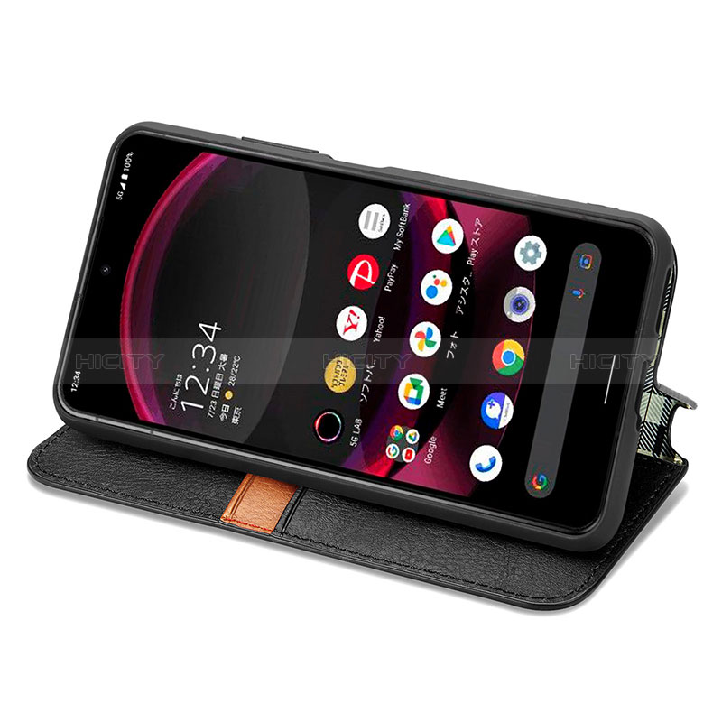 Funda de Cuero Cartera con Soporte Carcasa S01D para Sharp Aquos R8 Pro