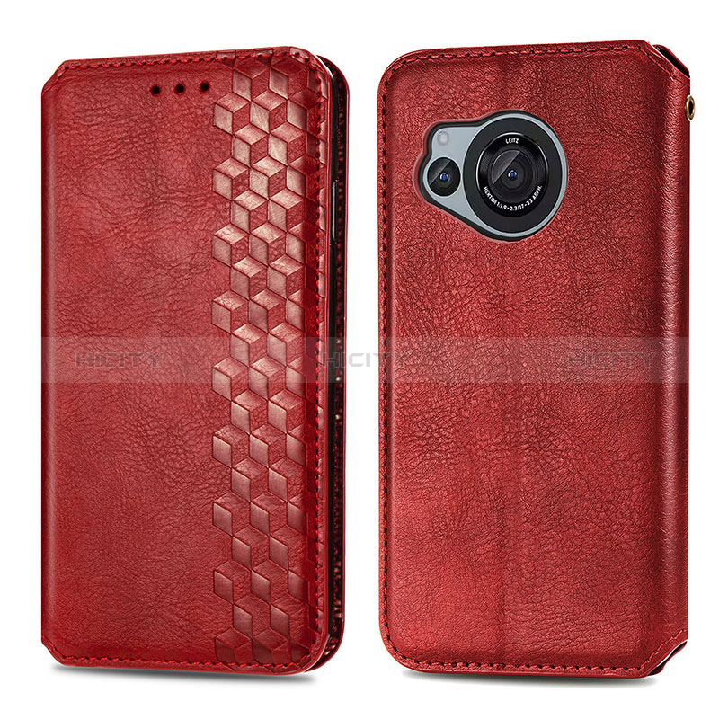 Funda de Cuero Cartera con Soporte Carcasa S01D para Sharp Aquos R8s