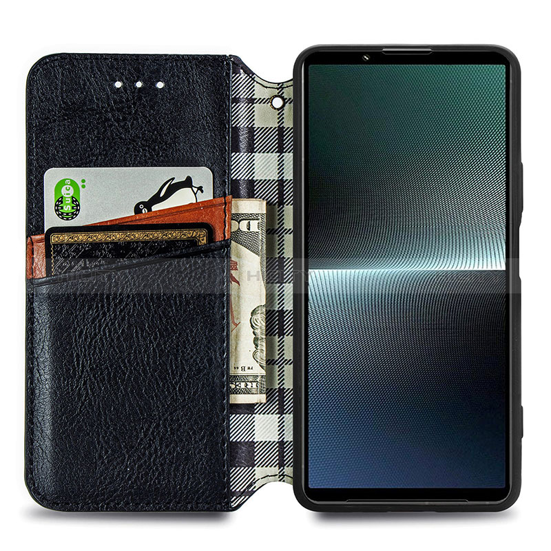 Funda de Cuero Cartera con Soporte Carcasa S01D para Sony Xperia 1 V