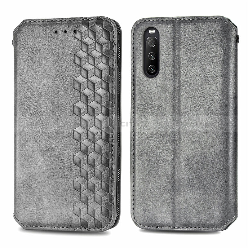 Funda de Cuero Cartera con Soporte Carcasa S01D para Sony Xperia 10 III