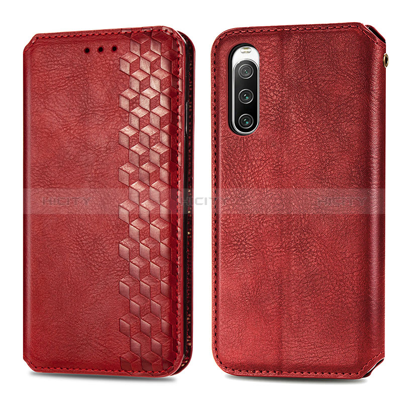 Funda de Cuero Cartera con Soporte Carcasa S01D para Sony Xperia 10 IV SO-52C