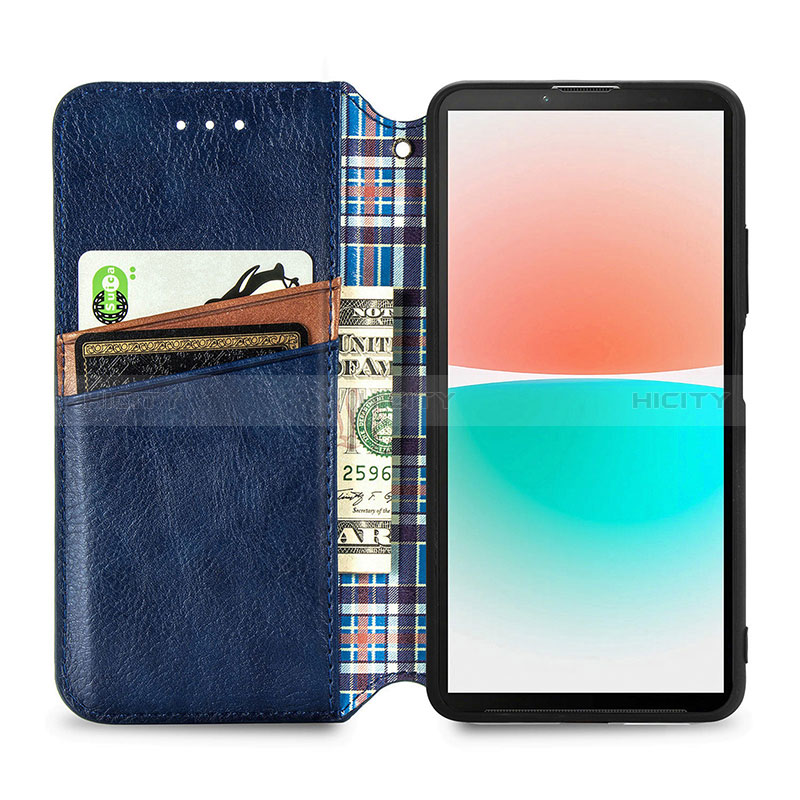 Funda de Cuero Cartera con Soporte Carcasa S01D para Sony Xperia 10 IV SO-52C