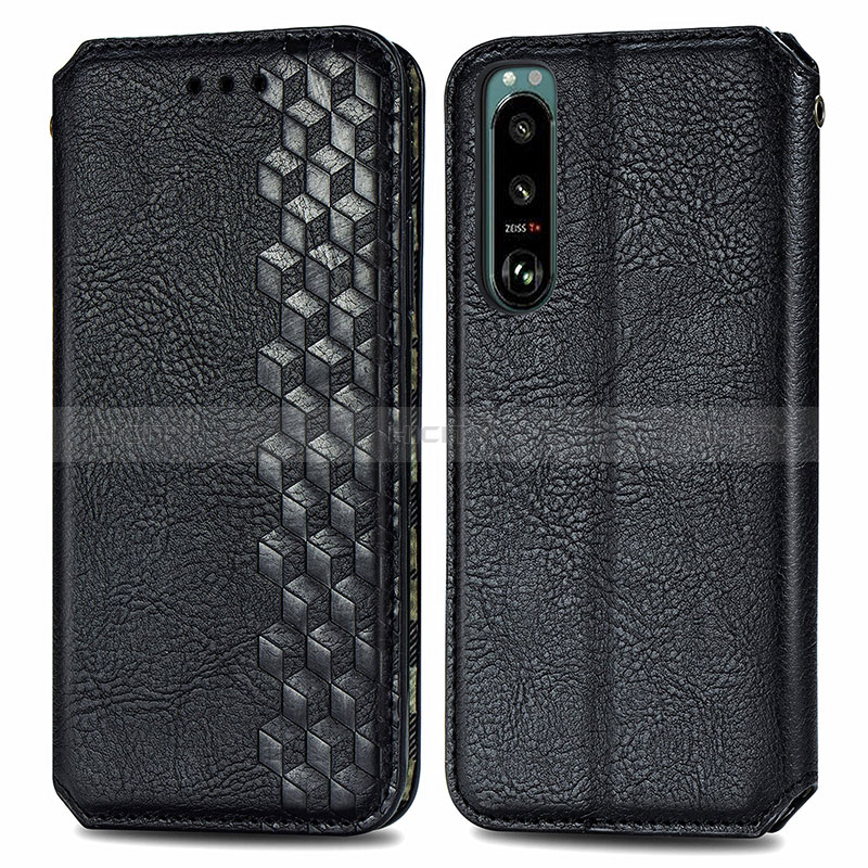 Funda de Cuero Cartera con Soporte Carcasa S01D para Sony Xperia 5 IV