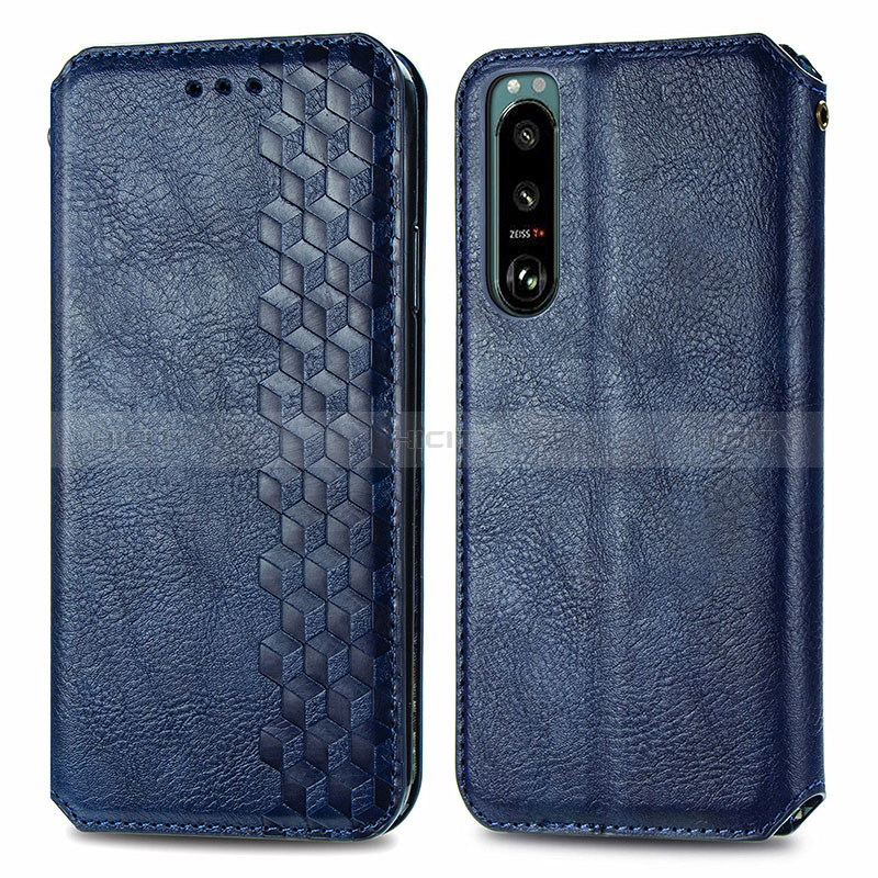 Funda de Cuero Cartera con Soporte Carcasa S01D para Sony Xperia 5 IV