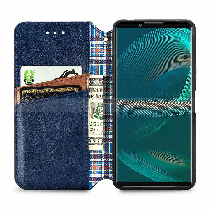 Funda de Cuero Cartera con Soporte Carcasa S01D para Sony Xperia 5 IV