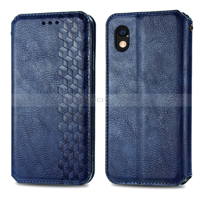 Funda de Cuero Cartera con Soporte Carcasa S01D para Sony Xperia Ace III SOG08 Azul