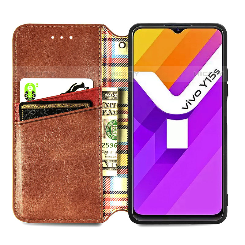 Funda de Cuero Cartera con Soporte Carcasa S01D para Vivo iQOO U5x