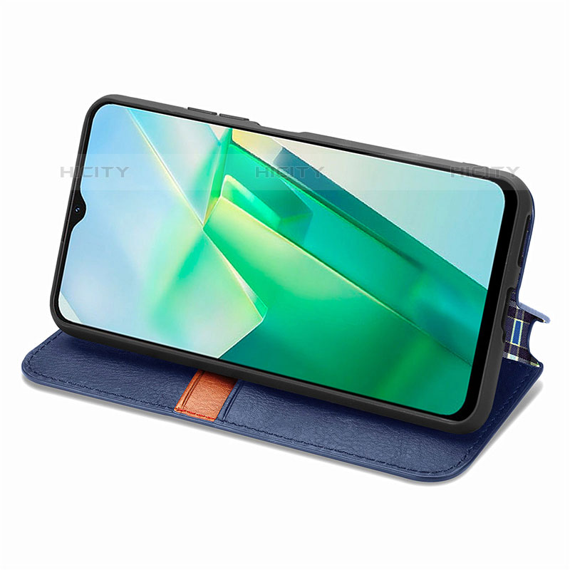 Funda de Cuero Cartera con Soporte Carcasa S01D para Vivo iQOO Z6x