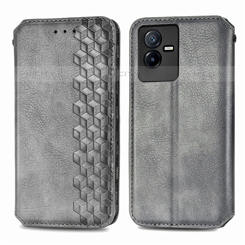 Funda de Cuero Cartera con Soporte Carcasa S01D para Vivo iQOO Z6x