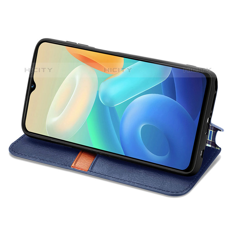 Funda de Cuero Cartera con Soporte Carcasa S01D para Vivo T1 5G India