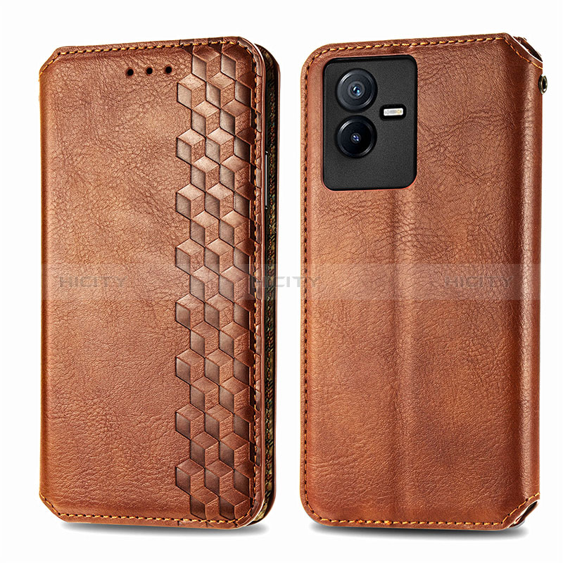 Funda de Cuero Cartera con Soporte Carcasa S01D para Vivo T2x 5G