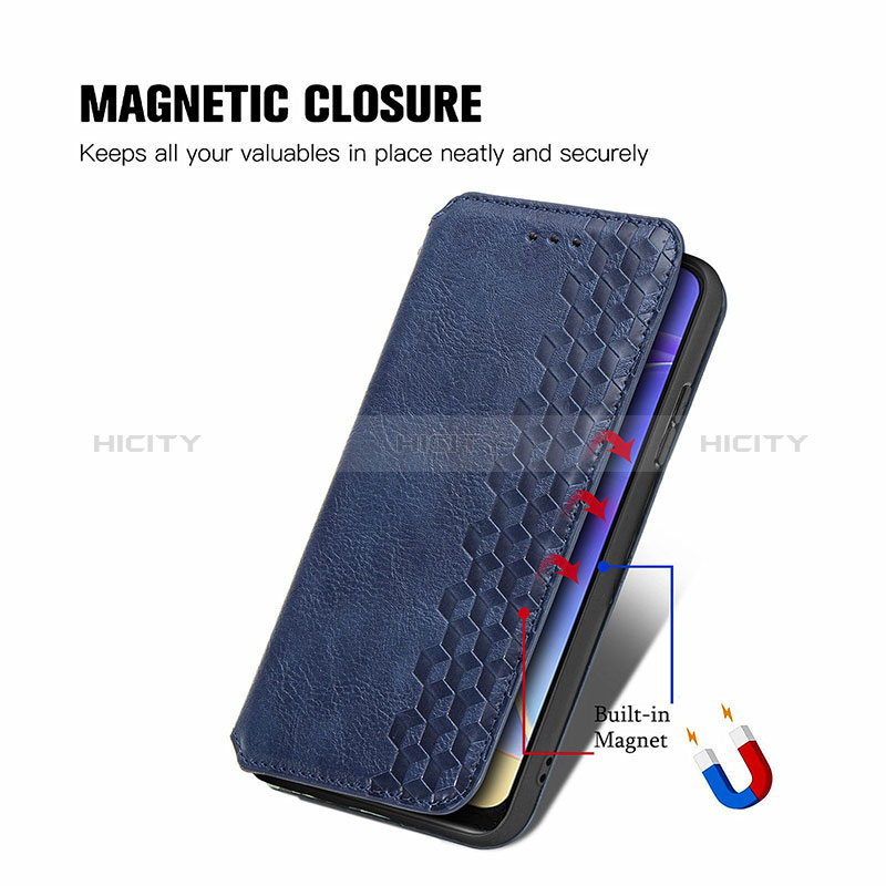 Funda de Cuero Cartera con Soporte Carcasa S01D para Vivo V21e 4G