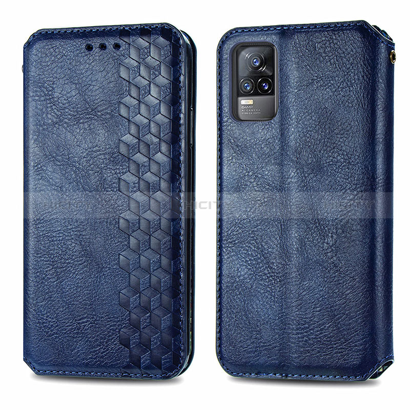 Funda de Cuero Cartera con Soporte Carcasa S01D para Vivo V21e 4G