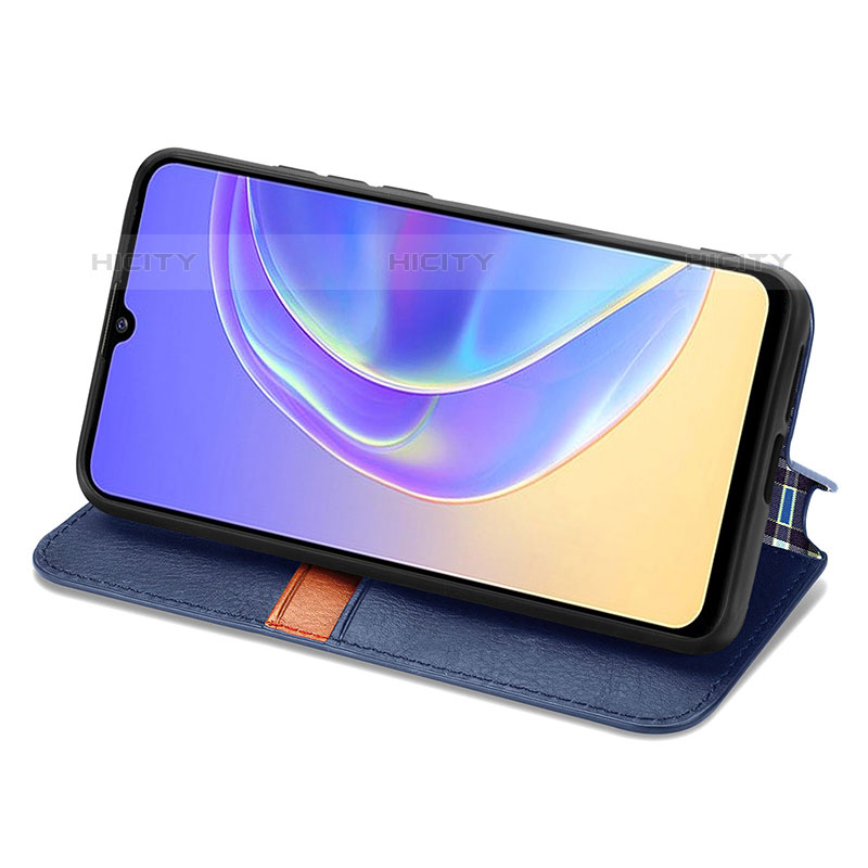 Funda de Cuero Cartera con Soporte Carcasa S01D para Vivo V21e 5G