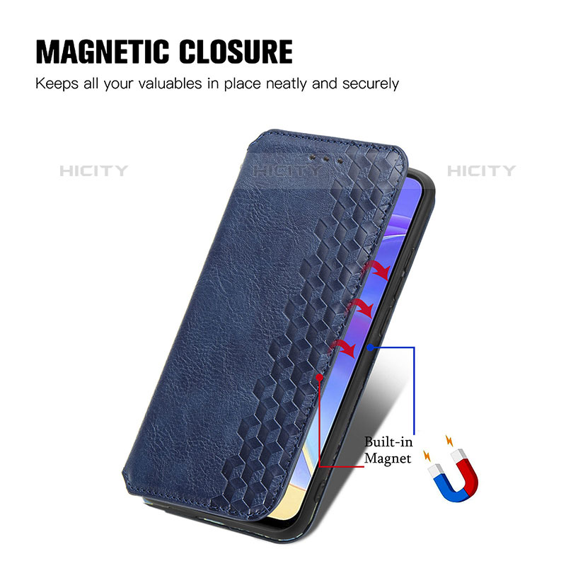 Funda de Cuero Cartera con Soporte Carcasa S01D para Vivo V21e 5G