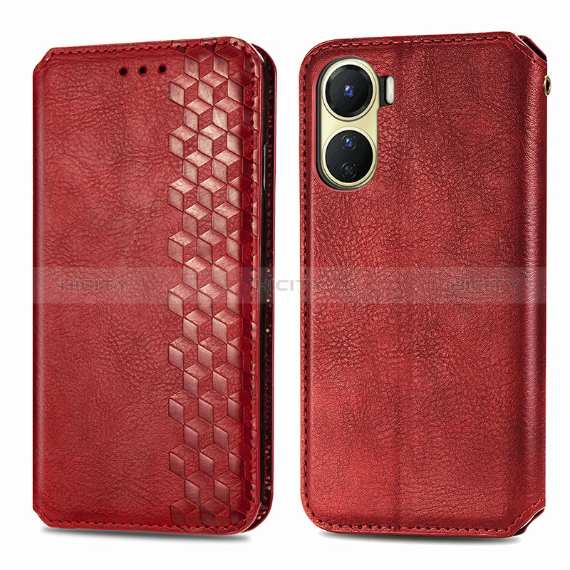 Funda de Cuero Cartera con Soporte Carcasa S01D para Vivo Y02S