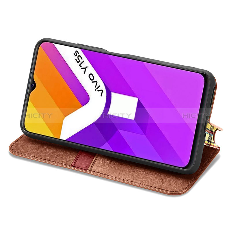 Funda de Cuero Cartera con Soporte Carcasa S01D para Vivo Y10