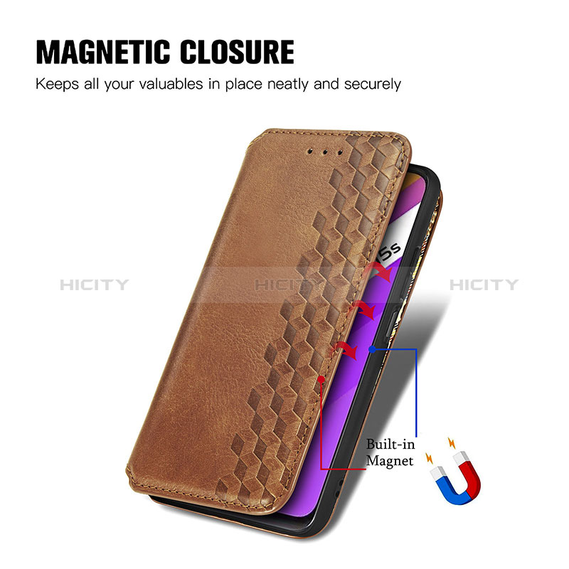 Funda de Cuero Cartera con Soporte Carcasa S01D para Vivo Y10 t1