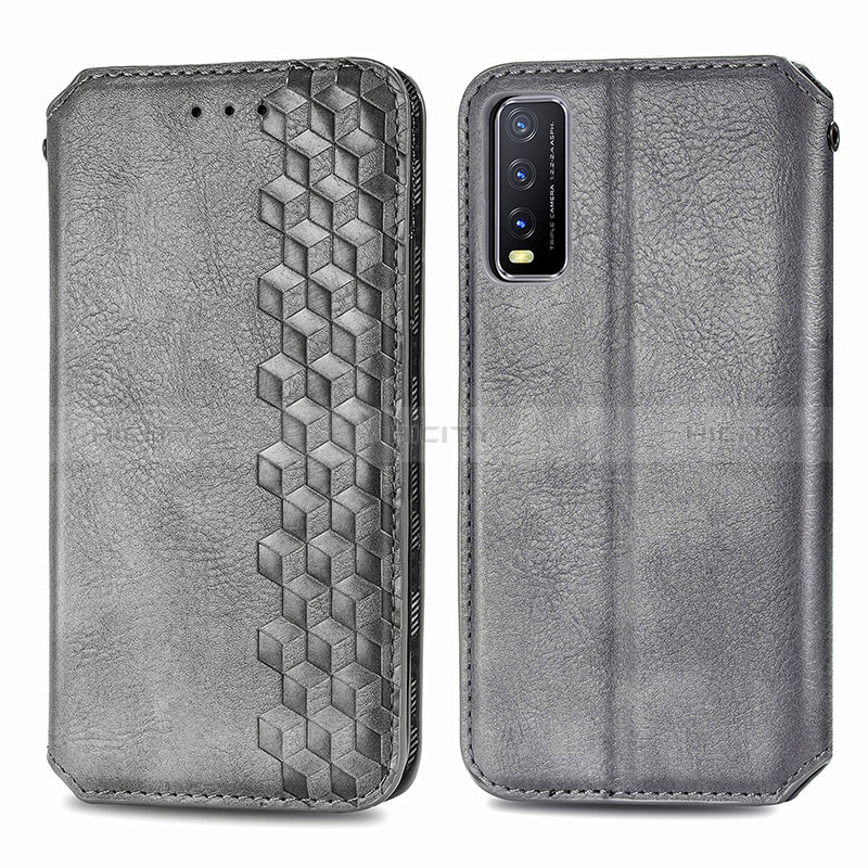 Funda de Cuero Cartera con Soporte Carcasa S01D para Vivo Y12A