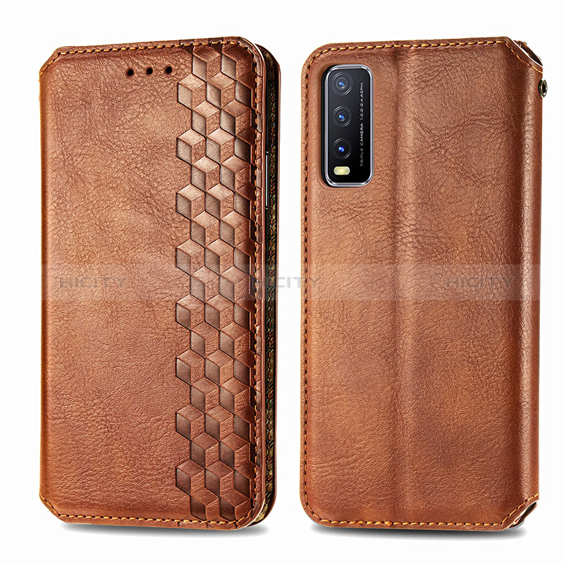 Funda de Cuero Cartera con Soporte Carcasa S01D para Vivo Y12A