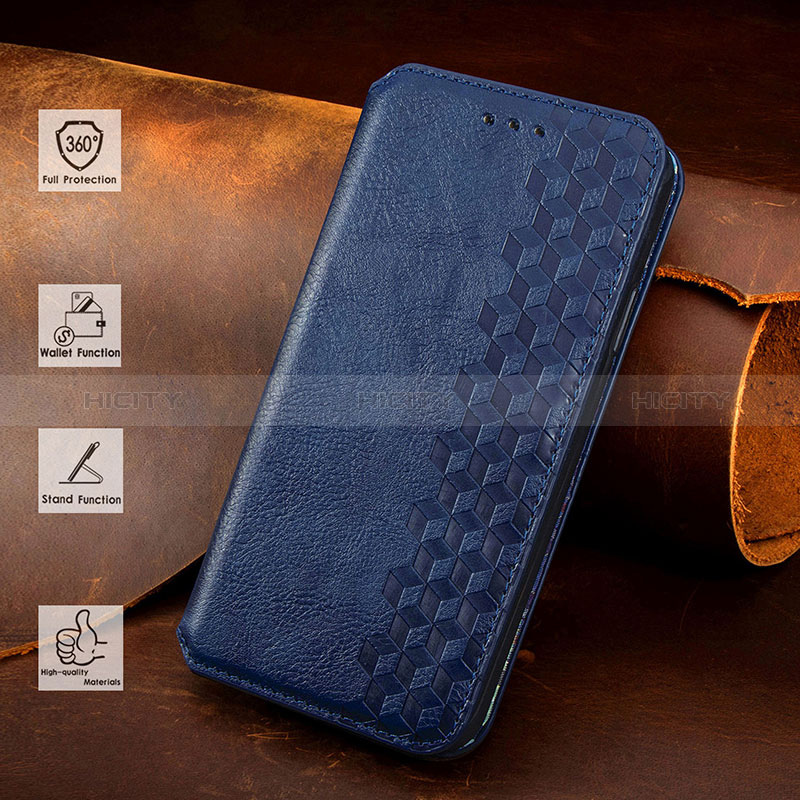 Funda de Cuero Cartera con Soporte Carcasa S01D para Vivo Y12A