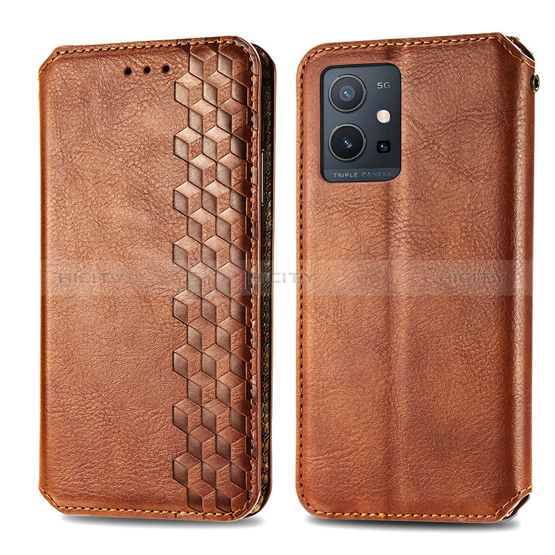 Funda de Cuero Cartera con Soporte Carcasa S01D para Vivo Y30 5G