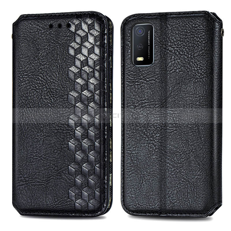 Funda de Cuero Cartera con Soporte Carcasa S01D para Vivo Y3s (2021)